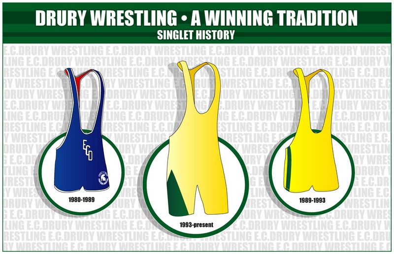 Drury Wrestling Singlet History by Lee Black